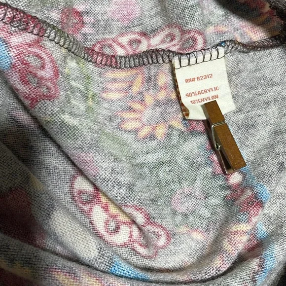 ARYEH Boho Hip Fanciful Long Flare Sleeved Colorful Sweater dress -M- #0029 - Picture 10 of 13